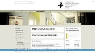 
                            11. Prüfungsamt Lehrämter | Hochschule für Musik und ... - HMT Leipzig