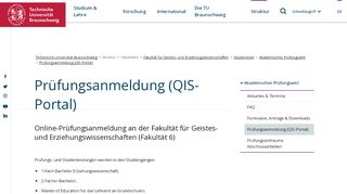 
                            4. Prüfungsanmeldung (QIS-Portal) @ TU Braunschweig