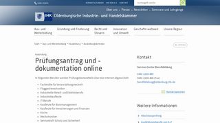 
                            11. Prüfungsantrag und -dokumentation online - Oldenburgische IHK