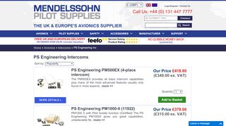 
                            11. PS Engineering Intercoms | Mendelssohns Pilot Supplies