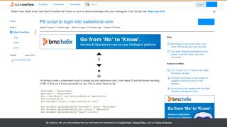 
                            2. PS script to login into salesforce.com - Stack Overflow