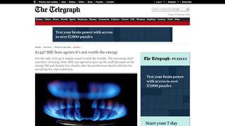 
                            13. £144? SSE boss agrees it's not worth the energy - Telegraph