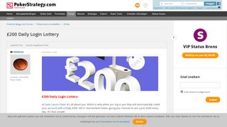 
                            12. £200 Daily Login Lottery | iPoker | PokerStrategy.com Forum