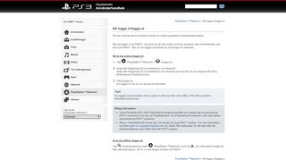 
                            8. PS3™ | Att logga in/logga ut - Playstation.net