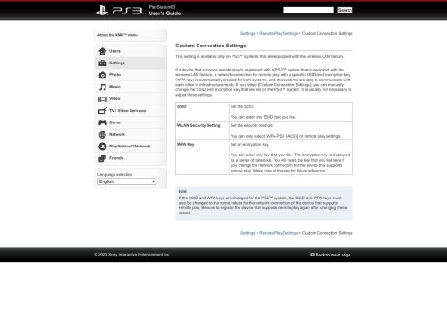 
                            13. PS3™ | Custom Connection Settings - Playstation.net