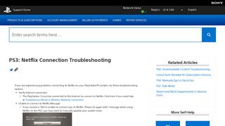 
                            4. PS3: Netflix Connection Troubleshooting - PlayStation Support