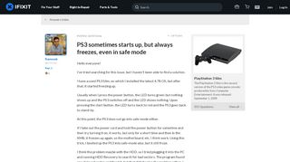 
                            6. PS3 sometimes starts up, but always freezes, even in safe mode ...