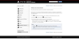 
                            7. PS3™ | Utilizar uma conta existente - Playstation.net