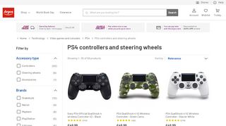 
                            4. PS4 controllers and steering wheels | Argos