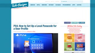 
                            8. PS4: How to Set Up a Local Passcode for a User Profile - Tech-Recipes
