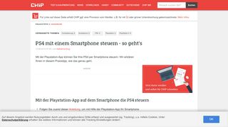
                            6. PS4 mit einem Smartphone steuern - so geht's - CHIP