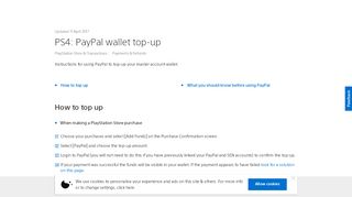 
                            8. PS4: PayPal wallet top-up - PlayStation