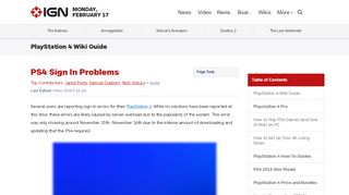 
                            8. PS4 Sign In Problems - PlayStation 4 Wiki Guide - IGN