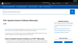 
                            2. PS4: System Software Update Information - PlayStation Support