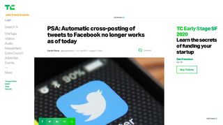 
                            3. PSA: Automatic cross-posting of tweets to Facebook no longer works ...