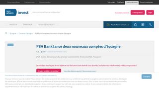 
                            13. PSA Bank lance deux nouveaux comptes d'épargne - Test-Achats