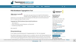 
                            11. PSA Direktbank Tagesgeld - Erfahrungen und Test