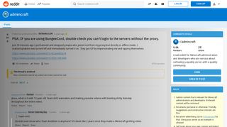 
                            11. PSA: IF you are using BungeeCord, double check you can't login to ...