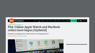 
                            11. PSA: Online Apple Watch and MacBook orders have begun [Updated ...