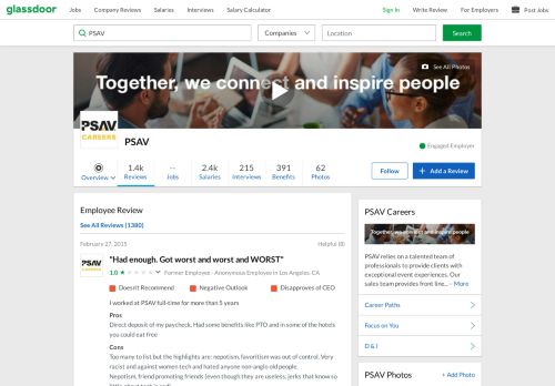 
                            6. PSAV - Had enough. Got worst and worst and WORST | Glassdoor