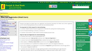 
                            8. PSB New User Registration | Password Generation | Retail Users ...