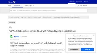 
                            7. PSB Workstation client version 10.60 with full Windows 10 support ...