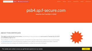 
                            13. psb4.sp.f-secure.com by F-Secure Corporation certificate (07:de:1b ...