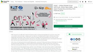 
                            6. PSBT - OPEN FRAME FILM FESTIVAL 2018, New Delhi - With Open ...
