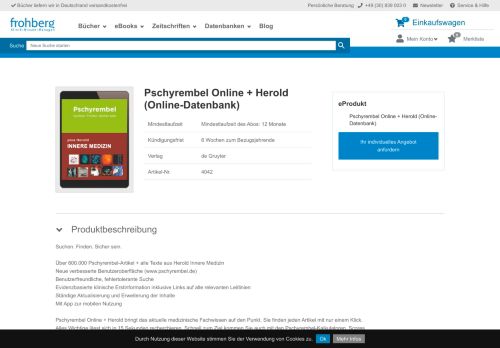 
                            13. Pschyrembel Online + Herold (Online-Datenbank) - Frohberg