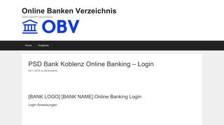 
                            10. PSD Bank Koblenz Online Banking - Login | Online Banken ...