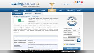 
                            9. PSD Bank Köln | BankingCheck.de