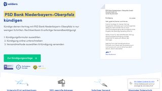 
                            9. PSD Bank Niederbayern-Oberpfalz online & kostenlos kündigen