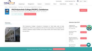 
                            10. PSG Polytechnic College (PSGPC), Coimbatore - 2019 Admission ...