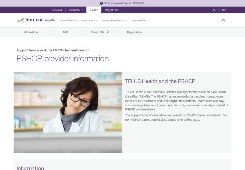 
                            9. PSHCP Provider Information - TELUS Health