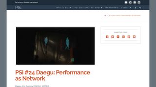 
                            9. PSi #24 Daegu: Performance as Network | PSi