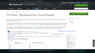 
                            9. PSI Probe – Replacement for Tomcat Manager | Jaspersoft Community