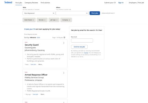 
                            12. Psira Registered Jobs - February 2019 | Indeed.co.za
