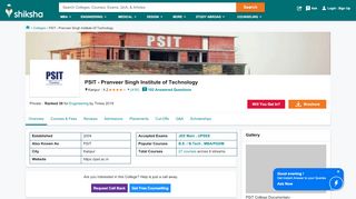 
                            7. PSIT - Pranveer Singh Institute of Technology, Kanpur - Courses ...