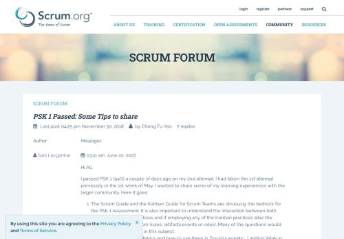 
                            13. PSK 1 Passed: Some Tips to share | Scrum.org