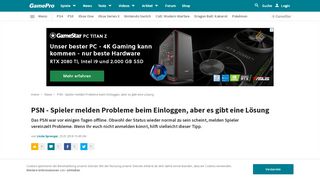 
                            7. PSN Down - Probleme beim Anmelden? So könnt ihr euch helfen