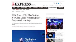 
                            10. PSN down: PS4 PlayStation Network users reporting new Sony ...