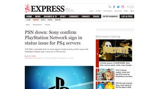 
                            12. PSN down: Sony confirm PlayStation Network sign in status issue for ...