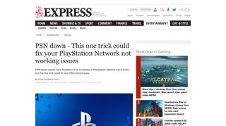 
                            8. PSN down - This one trick could fix your PlayStation Network issues ...