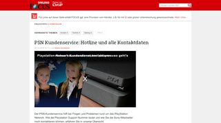 
                            7. PSN Kundenservice: Hotline und alle Kontaktdaten | FOCUS.de