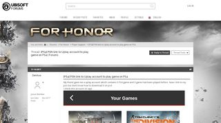 
                            4. PSN link to Uplay account to play game on PS4 - Ubisoft Forums