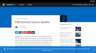 
                            3. PSN/Qriocity Service Update - Der deutschsprachige PlayStation Blog