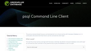 
                            11. psql Command Line Client | Greenplum Database