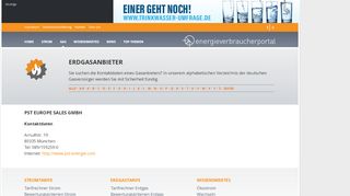 
                            8. PST Europe Sales GmbH - Informationen zu Gasanbietern ...