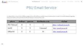 
                            10. PSU Email Service
