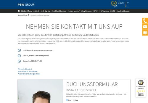 
                            7. PSW GROUP - Kontakt Installationsservice - PSW.net